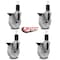 Service Caster 5'' Nylon Swivel 1-5/8'' Expanding Stem Caster Set with Brake, 4PK SCC-EX20S514-NYS-PLB-158-4 - alternate 4